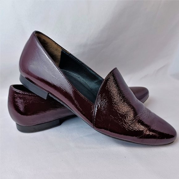 Paul Green Shoes - Paul Green Patent Leather Loafers, Brown,  Size 6.5
